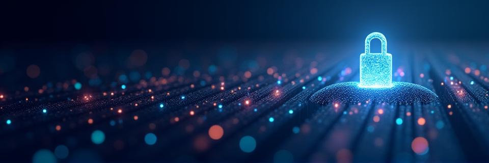 Abstrakte Darstellung von Datensicherheit und Schutz